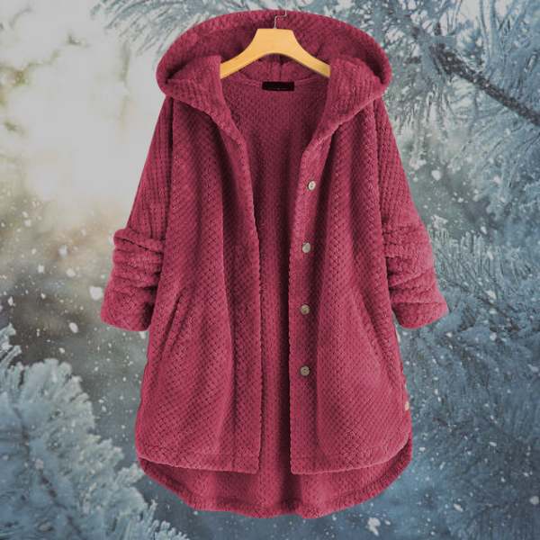 Damen Winterjacke Fleece Mit Kapuze Warm