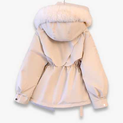 Damen Winterparka Warm Abnehmbar Kapuze - IdealeKleiden