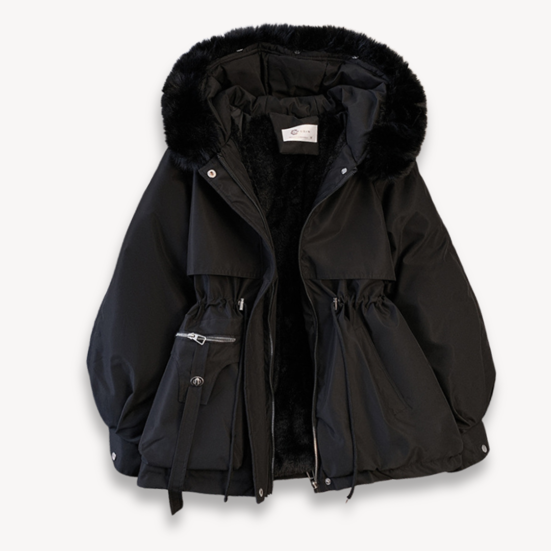 Damen Winterparka Warm Abnehmbar Kapuze
