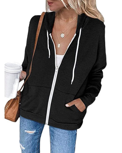 Damen Hoodie Mit Reißverschluss