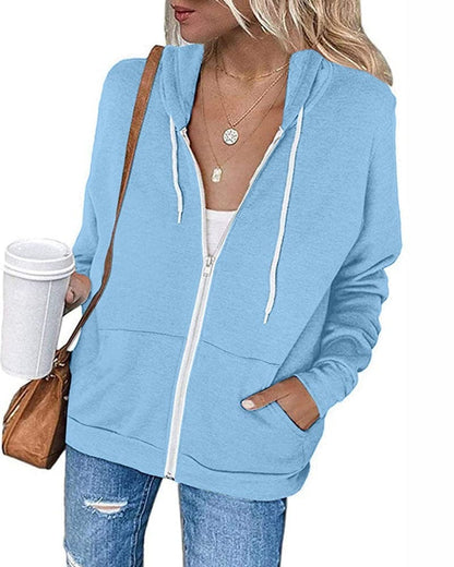 Damen Hoodie Mit Reißverschluss