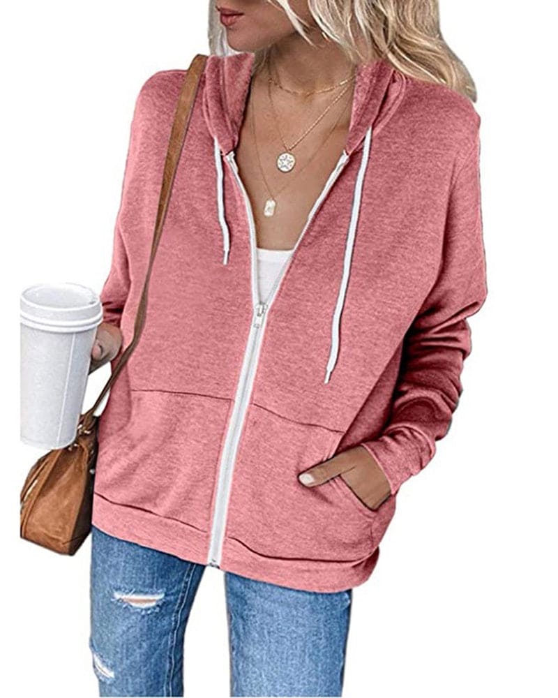 Damen Hoodie Mit Reißverschluss