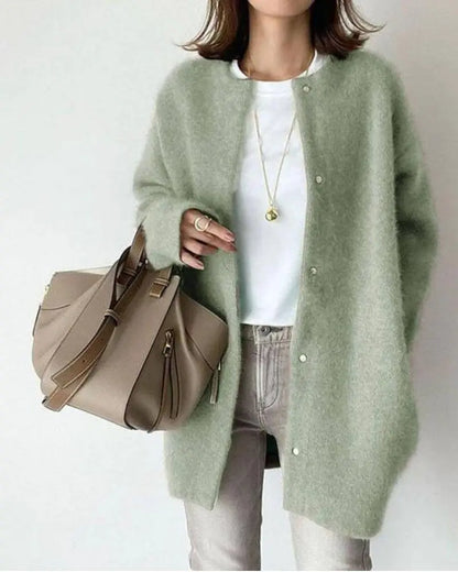 Weiche Damen Cardigan Wolle Mohair Qualität