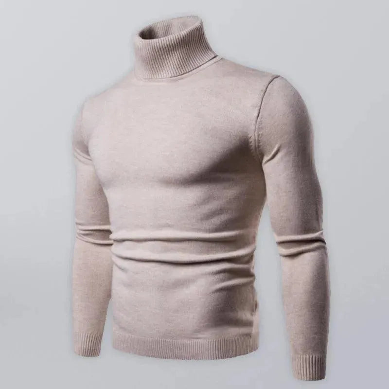 Männer Pullover Warm Dickgestrickt Rollkragen