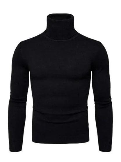 Männer Pullover Warm Dickgestrickt Rollkragen