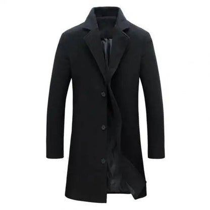 Herren Wollmantel Warm Herbst Winter
