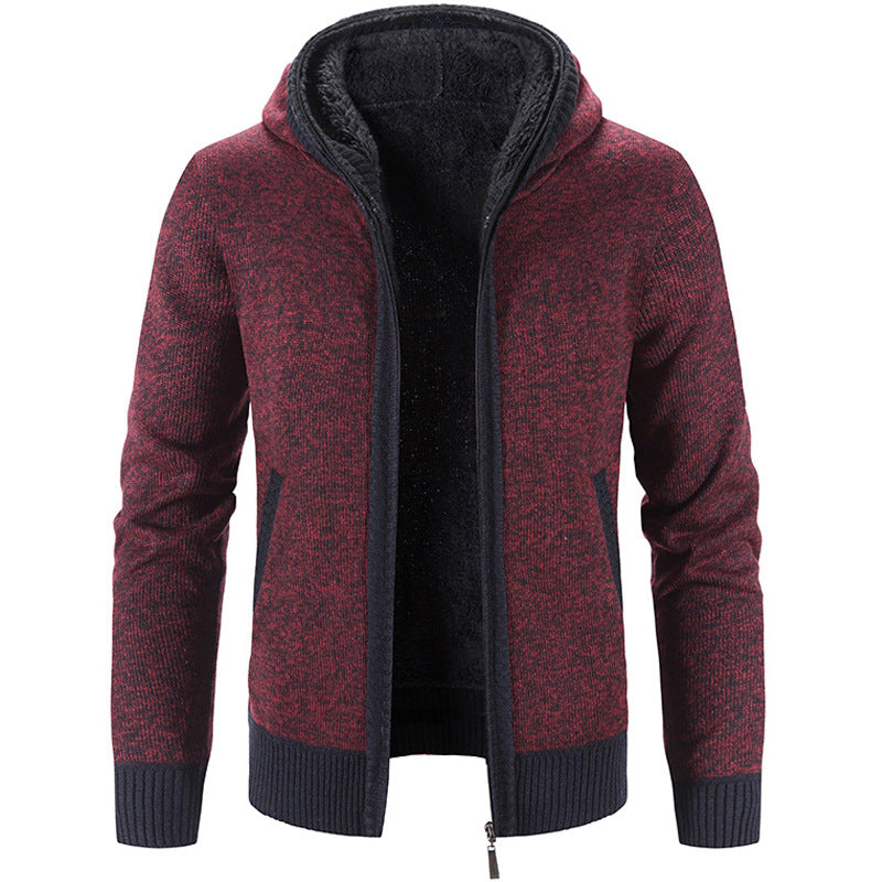 Dickstrick Pullover Kapuze Warm