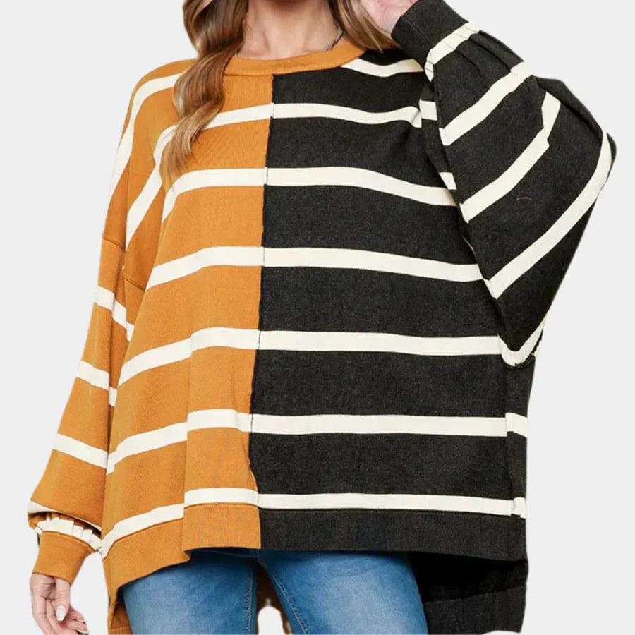Stylischer Damen Pullover Streifen Design