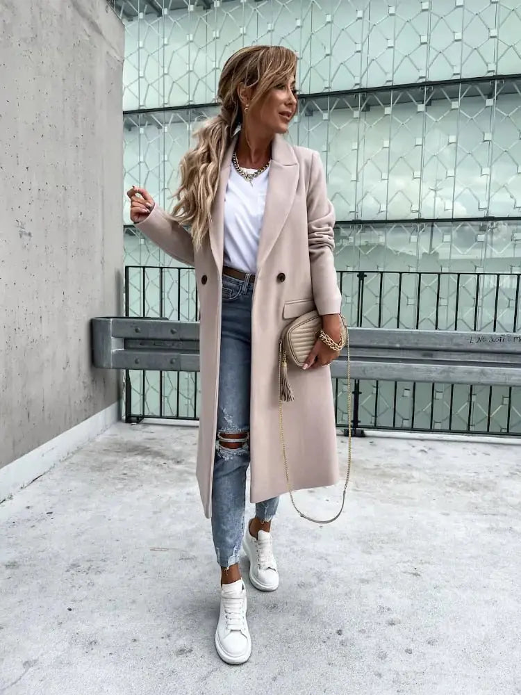 Eleganter Trenchcoat Damen Klassischer Stil
