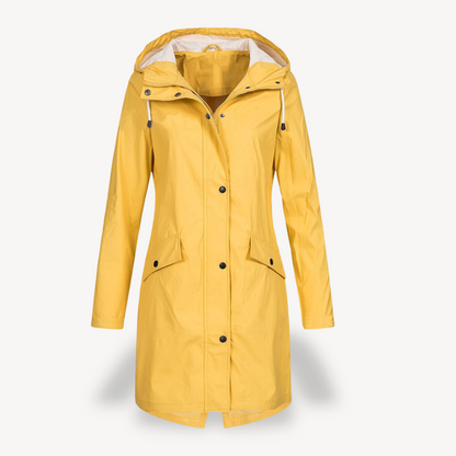 Damen Regenmantel Wasserdicht Elegant