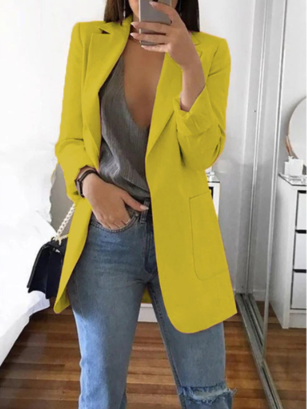 Schmale Blazer Damen Modern Elegant - IdealeKleiden