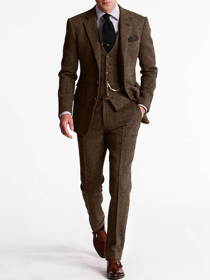 Herren Anzugsset 3-teilig Elegante Kombination