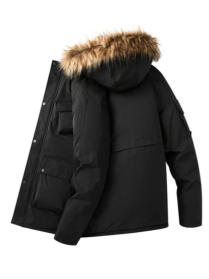 Wintermantel Herren Schwarz Elegant - IdealeKleiden