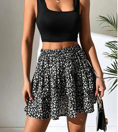 Damen Minikleid Sommer Rock Chic